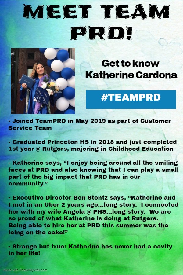 PrincetonRec's tweet photo. @PrincetonRec #StaffSpotlight on Katherine Cardona! Thrilled to have 'Kat' join the team this summer! #RecRelationships #CommunityBuilding @PlanetPrinceton @accessprinceton @PrincetonPolice @lizlemp @tkq @DwaineWill @princetoneve @AngelaSiso @PHS_MsBaxter @NotAndreaDinan  @NJRPA https://t.co/waJNhIVROP