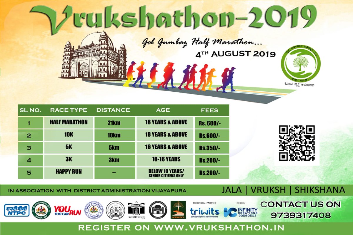 aranya_kfd's tweet photo. A Marathon is organized by the district administration and the forest department to create awareness regarding planting of trees and the importance of wildlife. Anybody can participate.
#india #karnataka #forest #wildlife #saplings #trees #nature #green #environment #vijayapura https://t.co/c1UWpa47p4