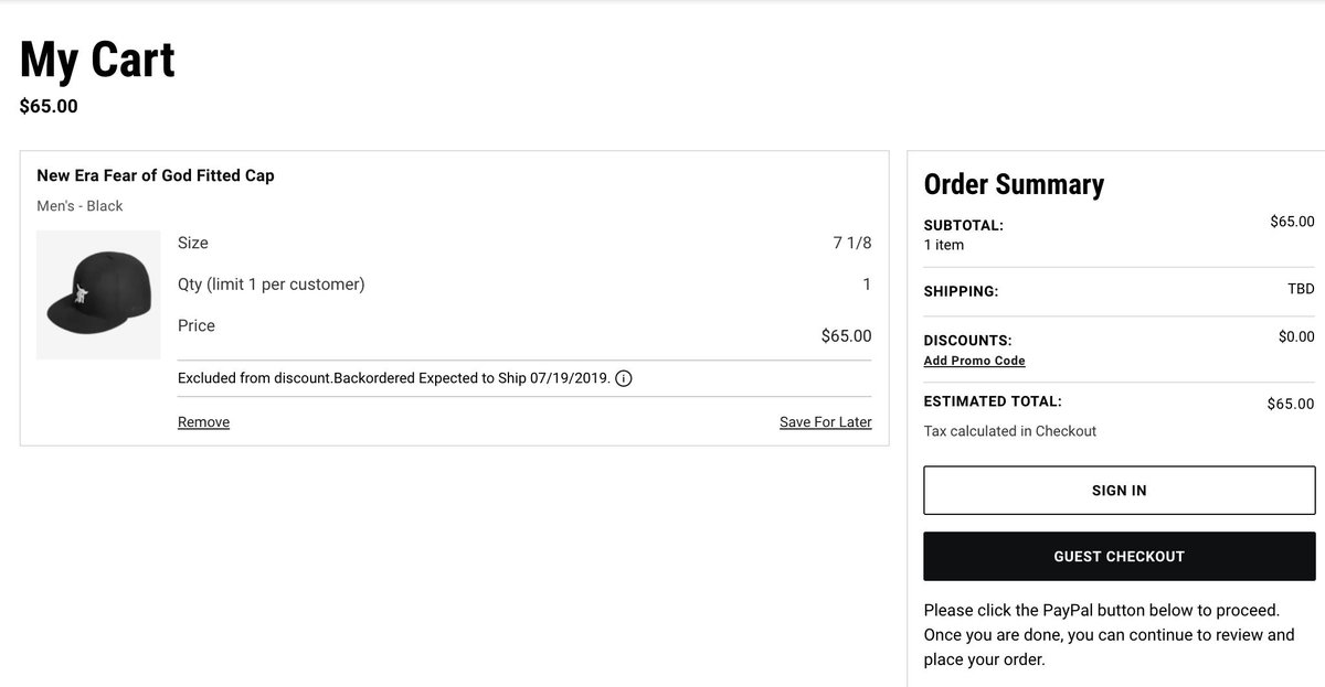 SOLELINKS's tweet image. Ad: ADDING TO CART
New Era x Fear of God Essentials Fitted Cap

=&amp;gt; bit.ly/2S5SHaA
=&amp;gt; 

Can also try here
Champs:bit.ly/2xCNQEC
Foot Locker:bit.ly/32lIDPM