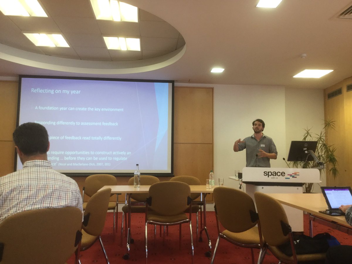 rl_dunn's tweet photo. Really nice to see a former @SussexUni Foundation year student presenting at #FYNAC19 reflecting on his own learning and self-awareness, how he responded to feedback. @foundationyear1 https://t.co/yvfyP5RETH