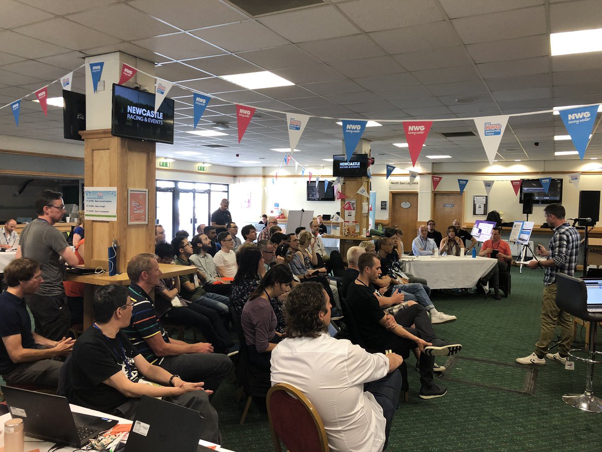 DarrenAH2O's tweet photo. After 3 days of monumental effort. It’s time to see what the teams have found in this years #NWGHack @NorthumbrianH2O #innovationfestival19 #everySecondCounts https://t.co/I8rZMVCEdI
