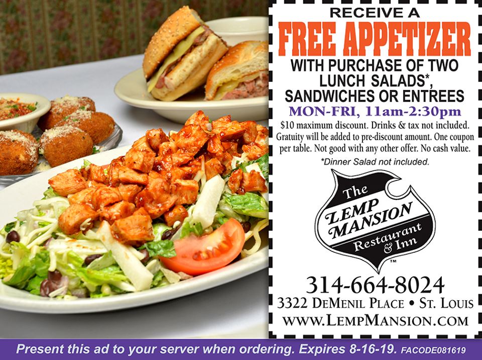 TheLempMansion's tweet image. Your lunch awaits.... @TheLempMansion . #stlouisstyle #foodanddrink #stl #lunch #FreeAppetizer #lunchdeal #coupon