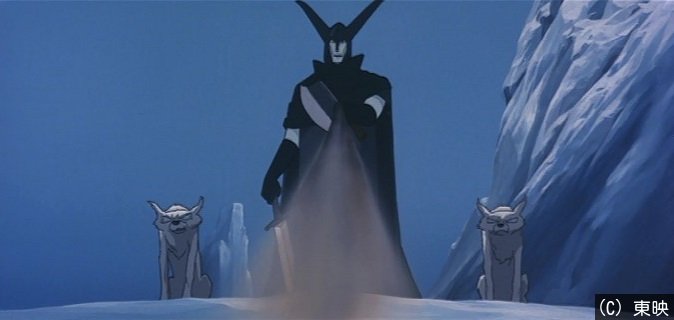 キャッスル なつぞら 第話を視聴 なつが考えた悪魔は 太陽の王子 ホルスの大冒険 のグルンワルド にそっくりですね 第87話で神地が描いたヘンゼルがオオカミに囲まれるシチュエーションも ホルスがグルンワルドの手下のオオカミに襲われるシーンに