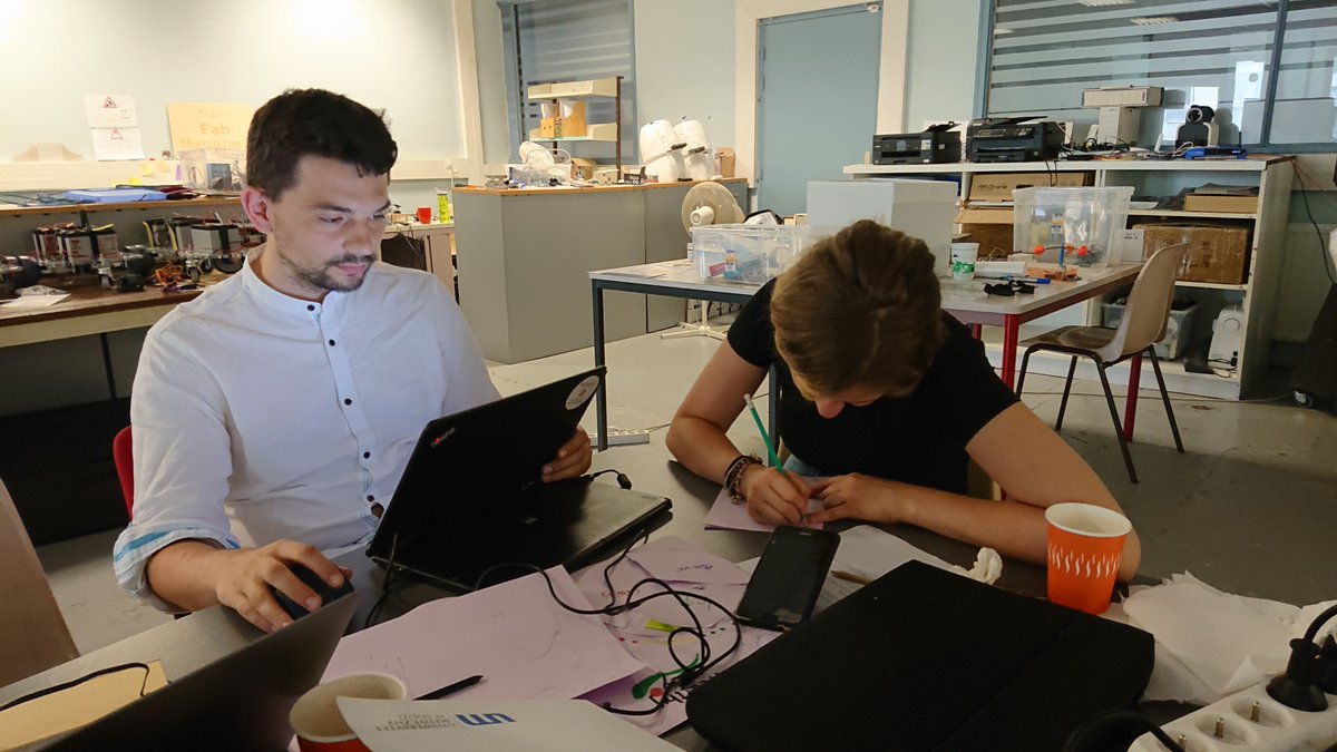 dr_ciszewski's tweet photo. Fast prototyping at @fabmstic (University Grenoble Alpes) during @EITHealth POZE (@pepiteozer) Bootcamp!
#eithealth #ciitt #umedlodz #highlevelprototyping https://t.co/kFQnlaO188