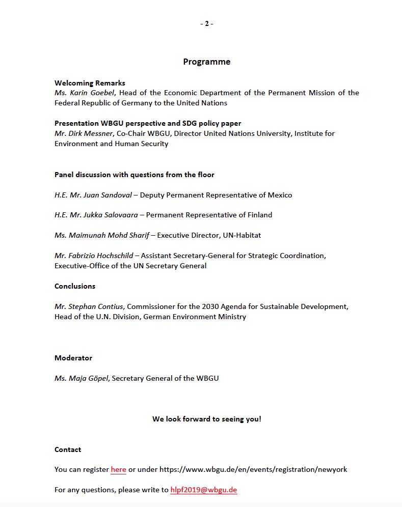 WBGU_Council's tweet photo. Here you find the final programme of #wbgu side event "Our Common Digital Future" at  #HLPF2019 12 July 6:30 p.m. https://t.co/Hbg0tS9RjX https://t.co/nti8RnWWIi