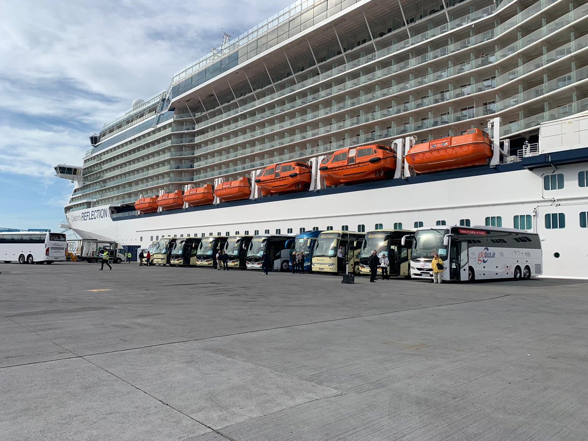 We are always super happy to see a cruise ship coming back to our shore! Today, it's the magnificent Celebrity Reflection that is back with new passengers discovering Dublin until tomorrow #saveirishtourism @Carrollsgifts @weareDublinTown @ExcursionsIrl @RetailExIreland