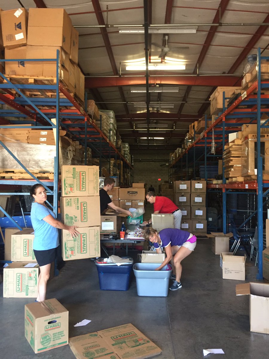 KingMama14's tweet photo. Eureka Math Manipulatives getting packed and sent out to Olathe Elementary Schools starting today.  Will take 6 days of packing and sweating to get all schools done.  So thankful for my summer crew!! https://t.co/TkJzpIZjYm