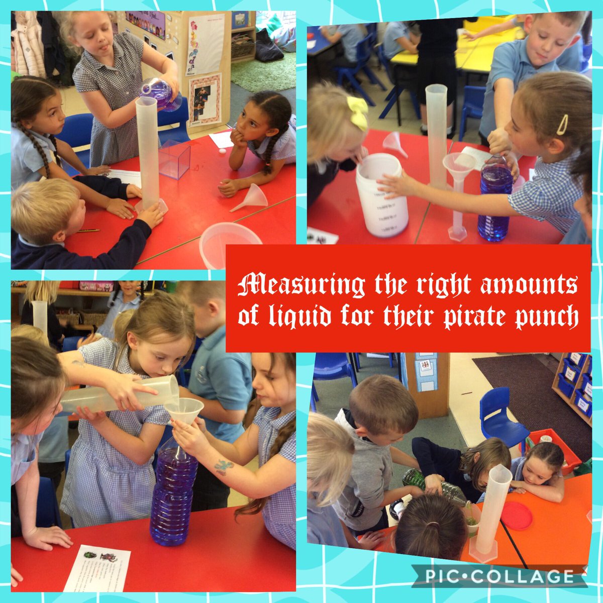 Year 1 had lots of fun in their capacity and volume lesson today carefully measuring out the different liquids to make their pirate punch! 🍹
