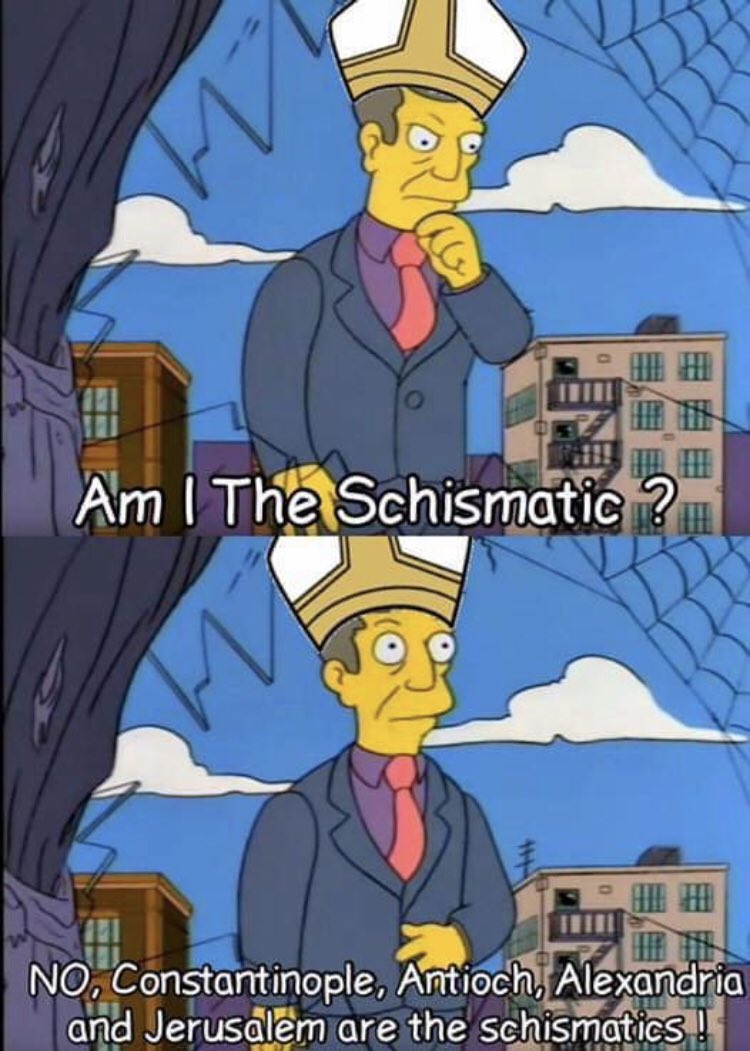 WhyBased's tweet image. Daily reminder that Latins excommunicated the Orthodox because they wouldn’t talk to a cardinal.