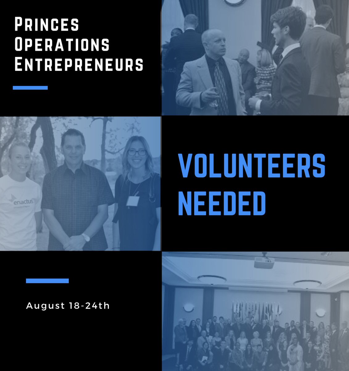 EnactusRegina's tweet photo. We are looking for volunteers for one of our biggest projects-Prince’s Operations Entrepreneur! This is a great opportunity to grow your network, build your resume, but most importantly make a lasting impact in 20 Canadian Veteran’s lives as they develop their business. https://t.co/vbhVSVB3g2