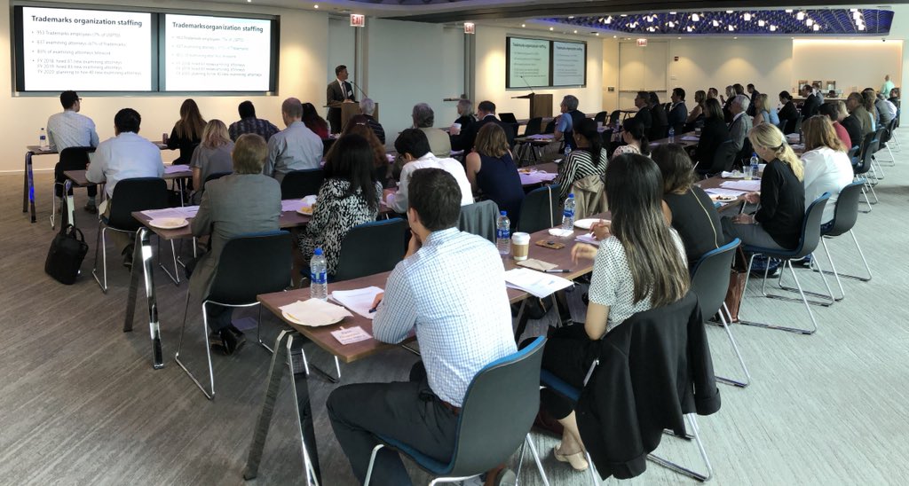 Stockton50's tweet photo. @uspto @aipla #IPLAC @BannerWitcoff Chicago Trademark Roundtable with Dan Vavonese and Judge Linda Kuczma! https://t.co/nXwiyc5NDS