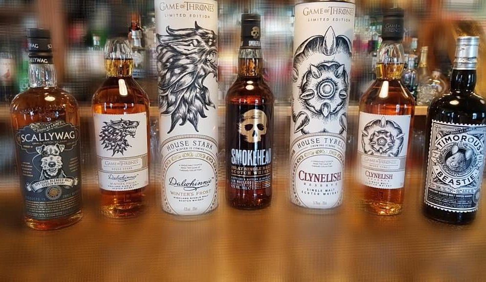 thestagforfar's tweet photo. Game of Thrones Whiskies now in the bar. Plus a few other Blended Malts from Douglas Laing well worth a taste. Glenfiddich Fire &amp; Cane now also available in our range of over 35 Whiskies. https://t.co/4iXqSGfvah