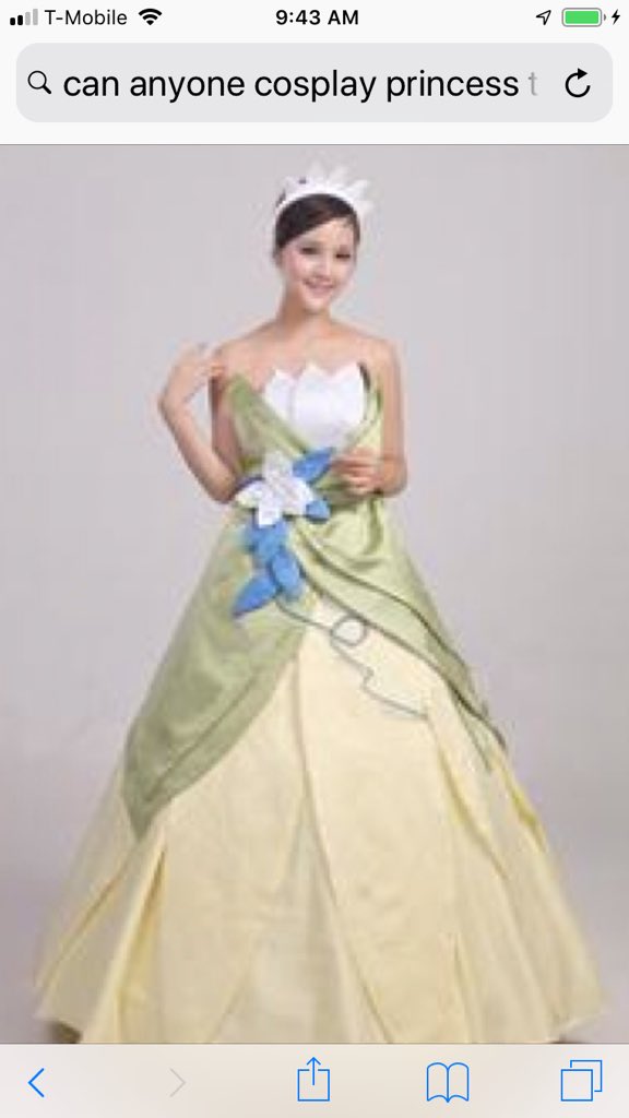 LeighthequeenB3's tweet photo. Never thought I could do a Tiana cosplay but hey if Areli can change so can Tia Bea! My future cosplay right here https://t.co/nuqOXi7n8y