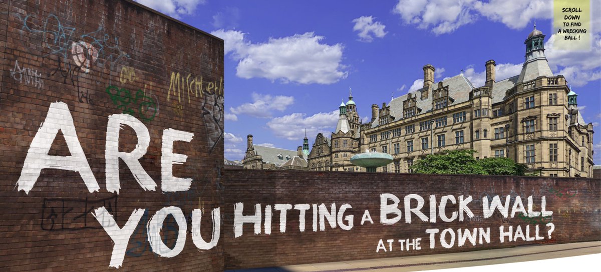 Four Town Hall meetings.  No agendas, chair,  minutes taken. False promises throughout, confusion over courses of action. Property services guy told us not to try to bribe him because he is a professional!!?? How dare he assume we are not professionals. #birleyspa <a href="/SheffCouncil/">Sheffield City Council</a>