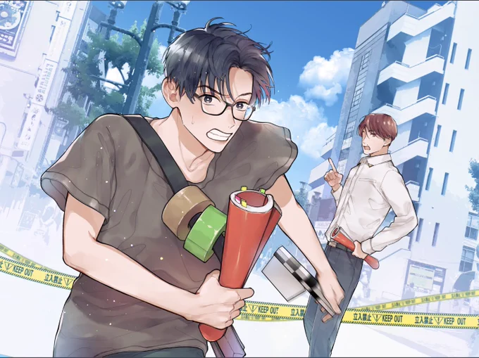 【お知らせ】オールラッシュ!の2巻(完結)が8/8に出ます🎉KADOKAWAブリッジコミックスです!表紙の原画はこんな感じです〜〜よろしくお願いします!! https://t.co/qgCqBw6nTf 