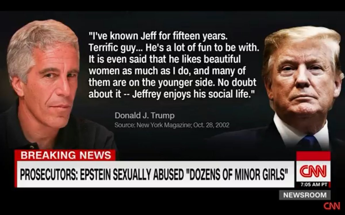 GoGoShack's tweet photo. Are they both #pedophiles? #Trump said #Epstein "likes them young just like me". He has made some awkward comments about his own daughter. https://t.co/cjZ6b2Ty37