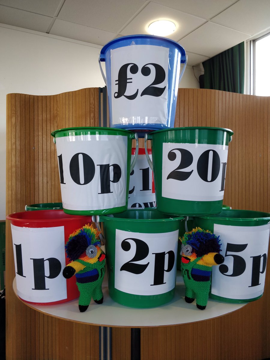 JulieHolland2's tweet photo. Our buckets are ready for all of the coins that will be donated today for @macmillancancer from all the generous Londoners out and about for #MacTakeover huge thanks to all our amazing volunteers and everyone donating #MacTakeover https://t.co/5CIaqU3EhI