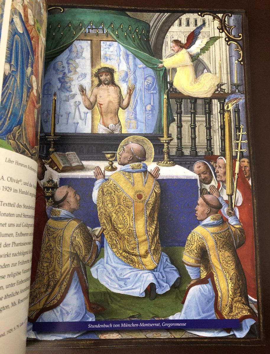 Miniatur zur Gregorsmesse im brandneuen deutschen Kommentarband zur Montserrat-Kollektion!