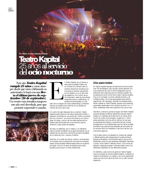 En el nº 96 de julio de <a href="/ASMMAGAZINE/">asm magazine</a> ... página 132: El aniversario de <a href="/teatroKAPITAL/">Kapital OFICIAL</a>  

#thecoolplan #periodista