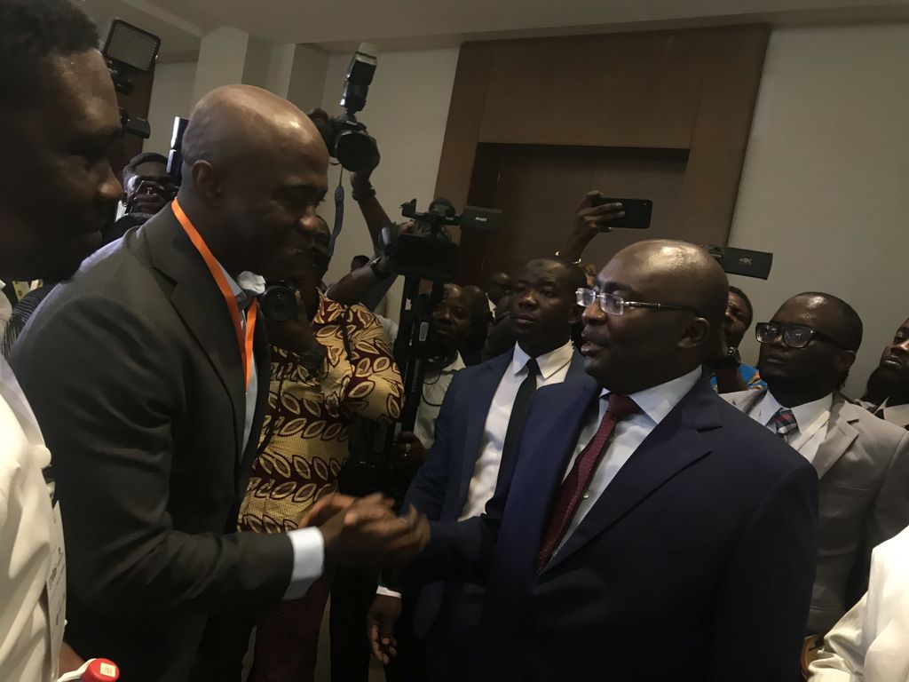 Persolgh's tweet photo. When the Vice President of Ghana-Dr Mahamudu Bawumia visited our booth at GhipCon event at Movenpick Hotel. Visit our booth to know our solutions and how we are contributing to business growth. #Ghipcon #PersolSystems #PetMon #Oil&amp;Gas https://t.co/klTNhUamB5