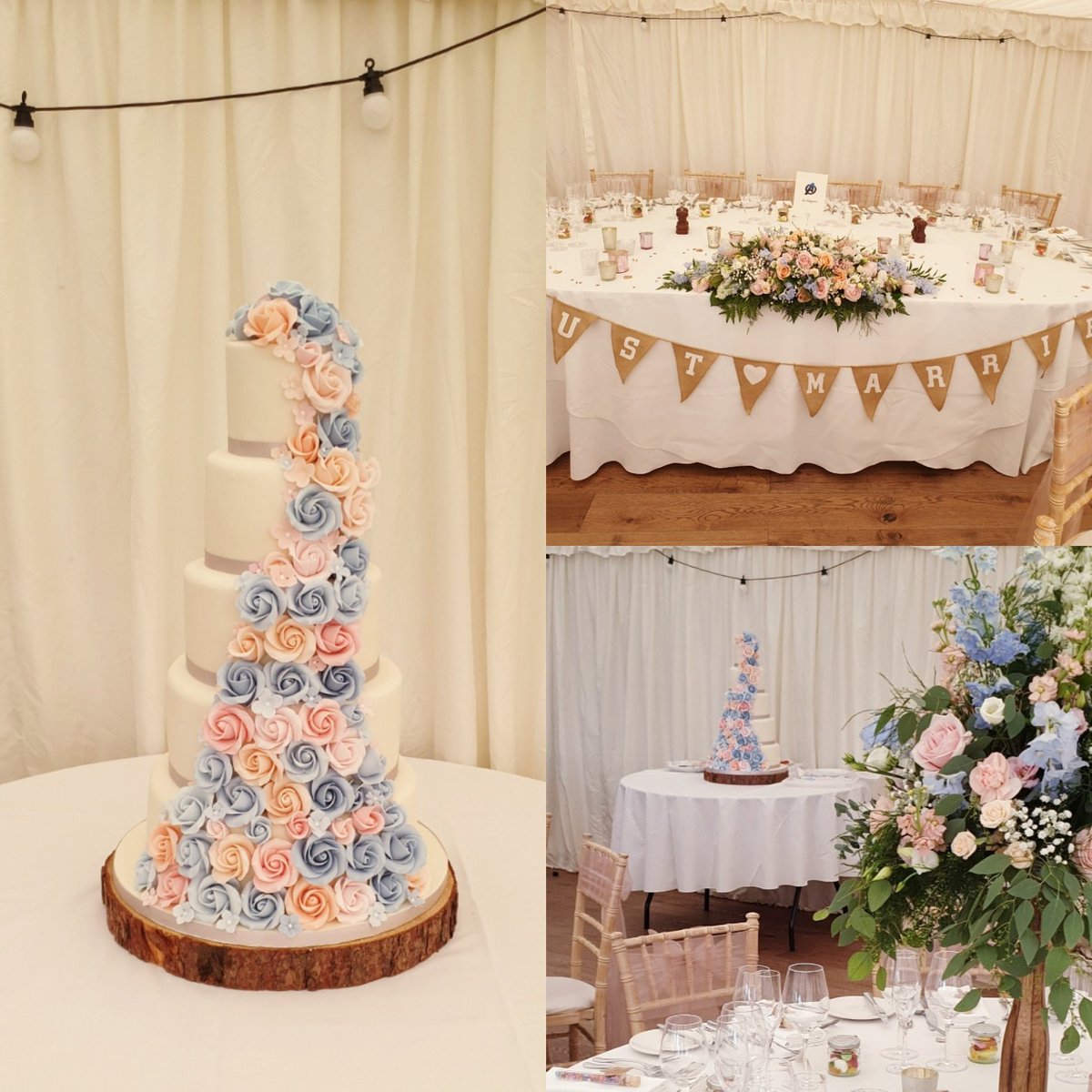 Congratulations to Laura and Michael in the fabulous marquee of the beautiful Middleton Lodge.  We loved being involved and the colours they chose.