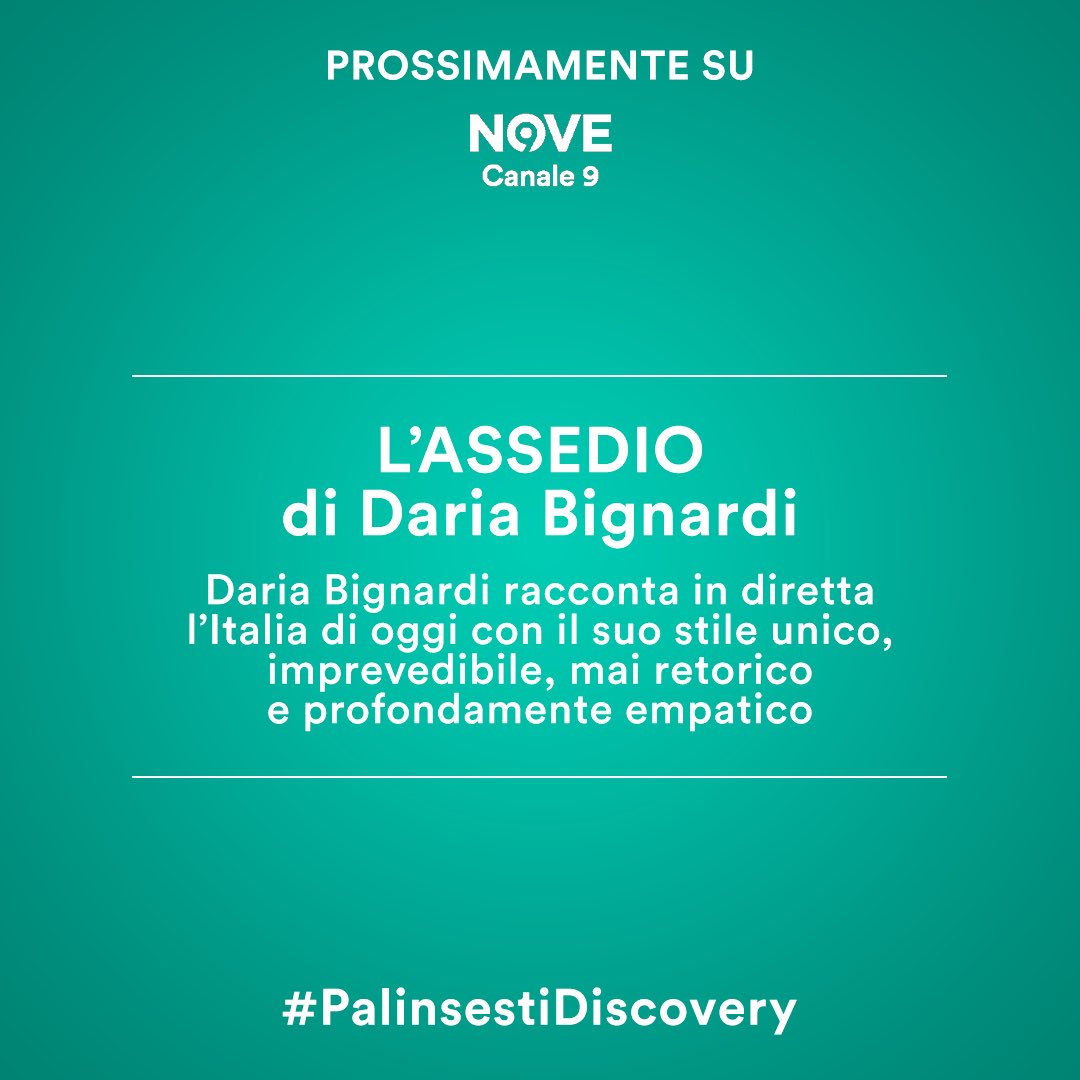 nove's tweet photo. @dariabig sul Nove! Una grande avventura, quella de #LAssedio sta per iniziare! #PalinsestiDiscovery https://t.co/9llY5RPAmT