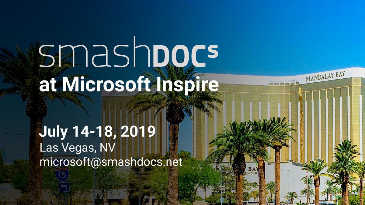 smashdocs's tweet image. Meet us at the Microsoft Inspire conference and see how you can draft, review and negotiate WORD documents - just much easier and up to 10x faster than so far. 
For a spontaneous meeting just send us an email to microsoft@smashdocs.net
#SMASHDOCs #Microsoft #MicrosoftInspire