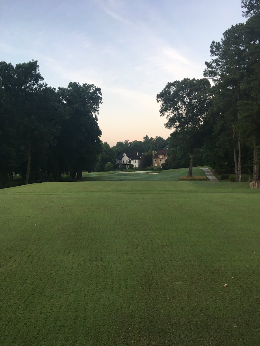 The crew killed it the past few days for aerification. One time over on greens with a 3/4 solid tine, a lot of rolling, and 50+ tons of sand, greens look great!! We should see a shorter recovery period than in years past. The greens will get their first mow this weekend.