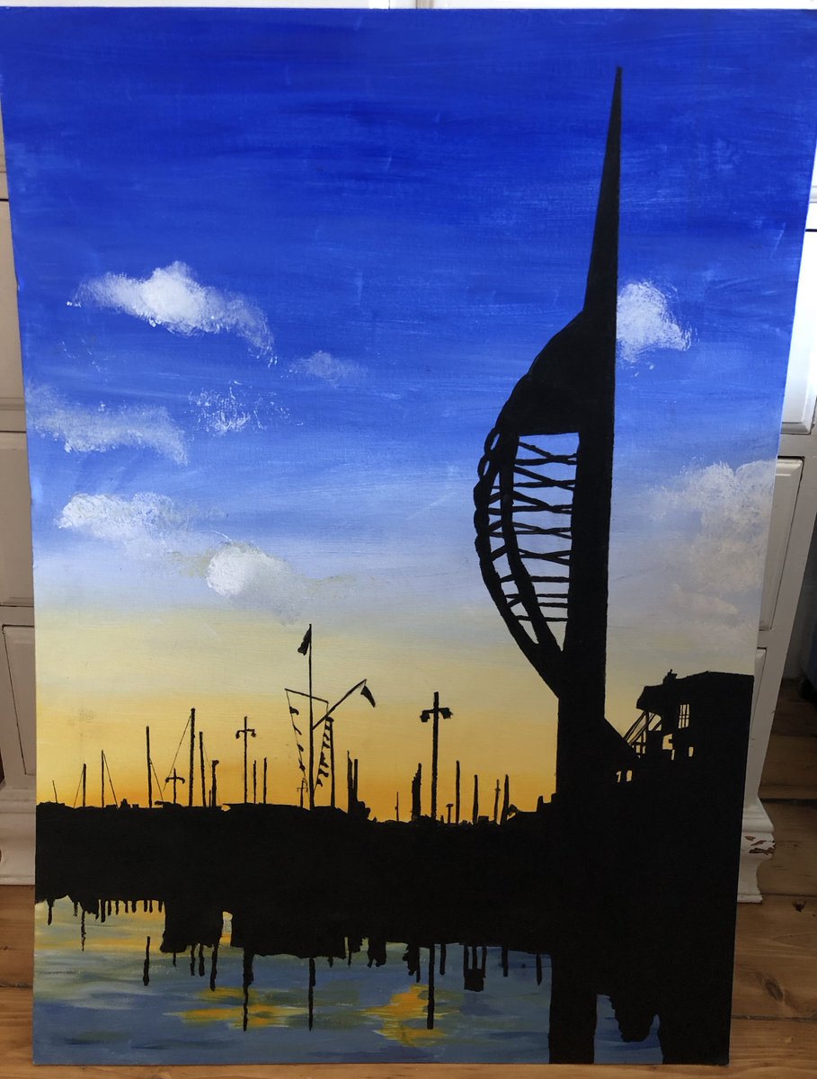 I am working with a YP who is in care &amp; today he showed me this painting. He needs to see that people not in council estates care. I want to know if anyone of my network in #Portsmouth would mount this picture for him and maybe see how we can nurture this talent pse RT