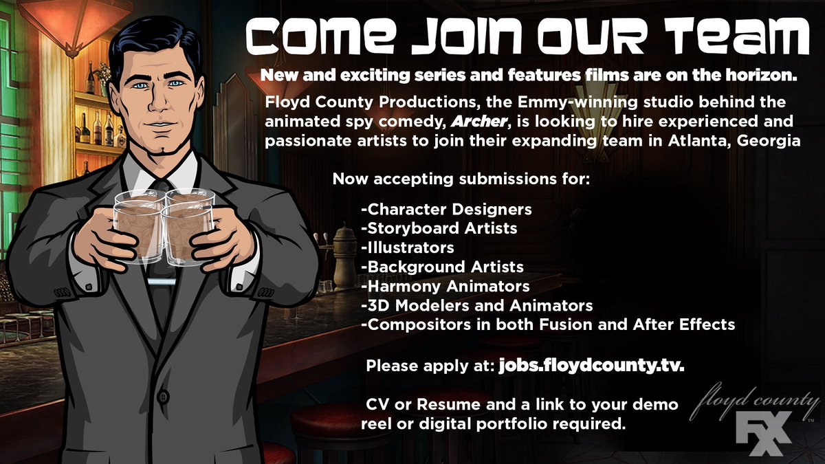 Eric_C_Sims's tweet photo. WE’RE HIRING! #ArcherFXX https://t.co/wYOYvRKhtB