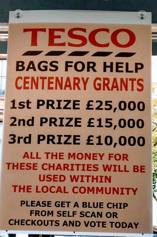 CarfinTesco's tweet photo. To celebrate our centenary we are running a special #bagsofhelp. Get a blue token to vote in store and decide who wins £25k, £15k &amp; £10k. @bloodbikesBBS @BritishRedCross @echcharity  @kaz_doherty @jennywhyte8 @709Group @Tesco @Tesco_Scotland #charity #tesco https://t.co/f001u0vRxZ