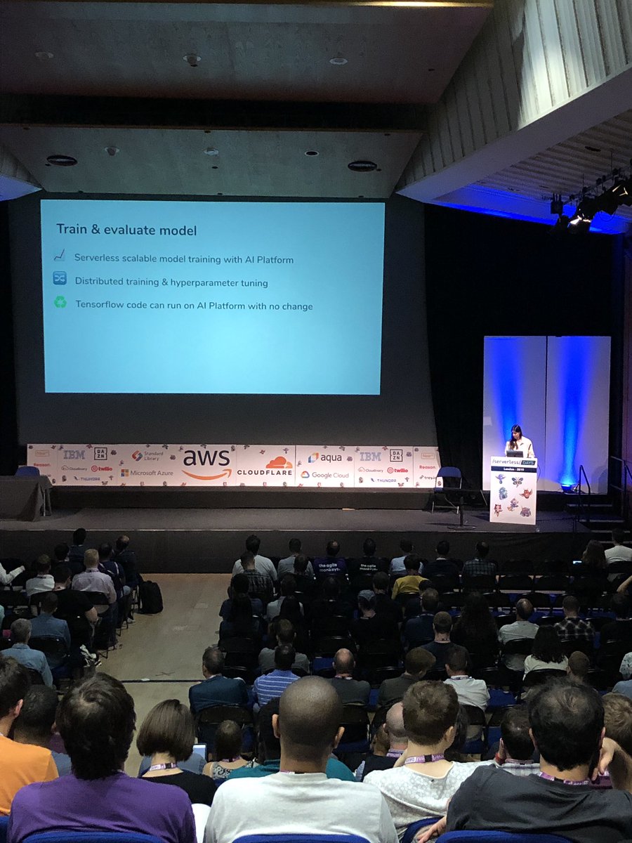 slszone's tweet image. A peek into a day of a data scientist; ML on mobile and serverless talk &amp;amp; demo by @alexandraabbas @teamdatatonic @ serverlessdaysLDN 2019. @GCPcloud &amp;amp; it’s Ai platform looking convincing as the place to be for ML workloads. #serverlessldn