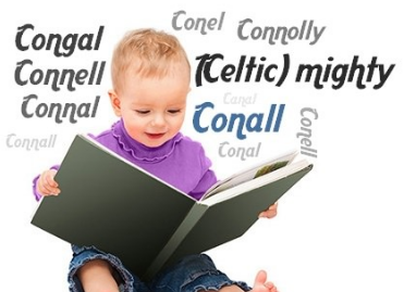 Conall/Connell in Irish means "mighty"! St Conal (d. 500) of Drum, Co Roscommon. His relics preserved in a bell-shaped shrine. Several kings of Ireland & Scotland. Several Irish kings named associated Congal. Conall Cernach was heroic warrior who avenged death of Cú Chulainn!