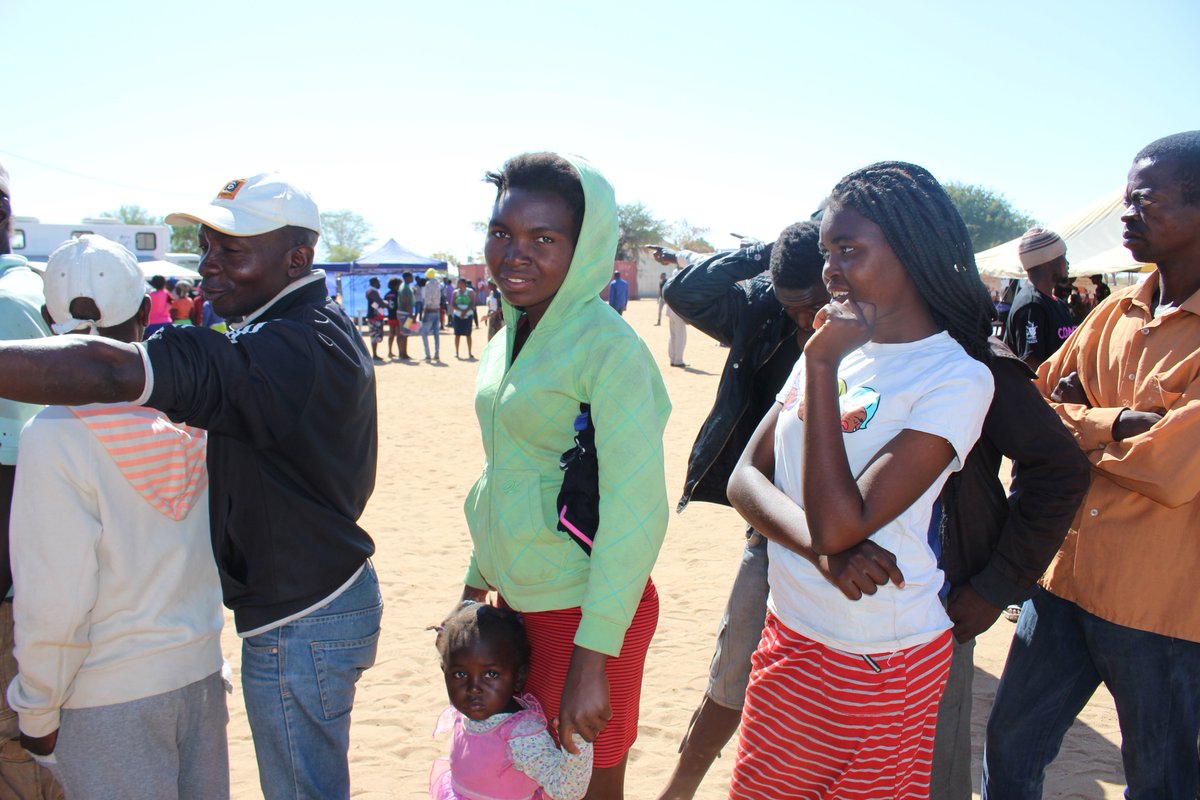 UNFPA_Namibia's tweet photo. #CONDOMIZECampaign outreach at the #OsireRefugeeCamp in commemoration of World Population Day. Refugees too have a right to protect themselves against #HIV & other #STIs.
#BeFReeRefugee Youth Dialogue @FLON_Namibia
@Atayeshe
@JulittaOnabanjo
@UNFPA_ESARO https://t.co/J4I7GU81Oh