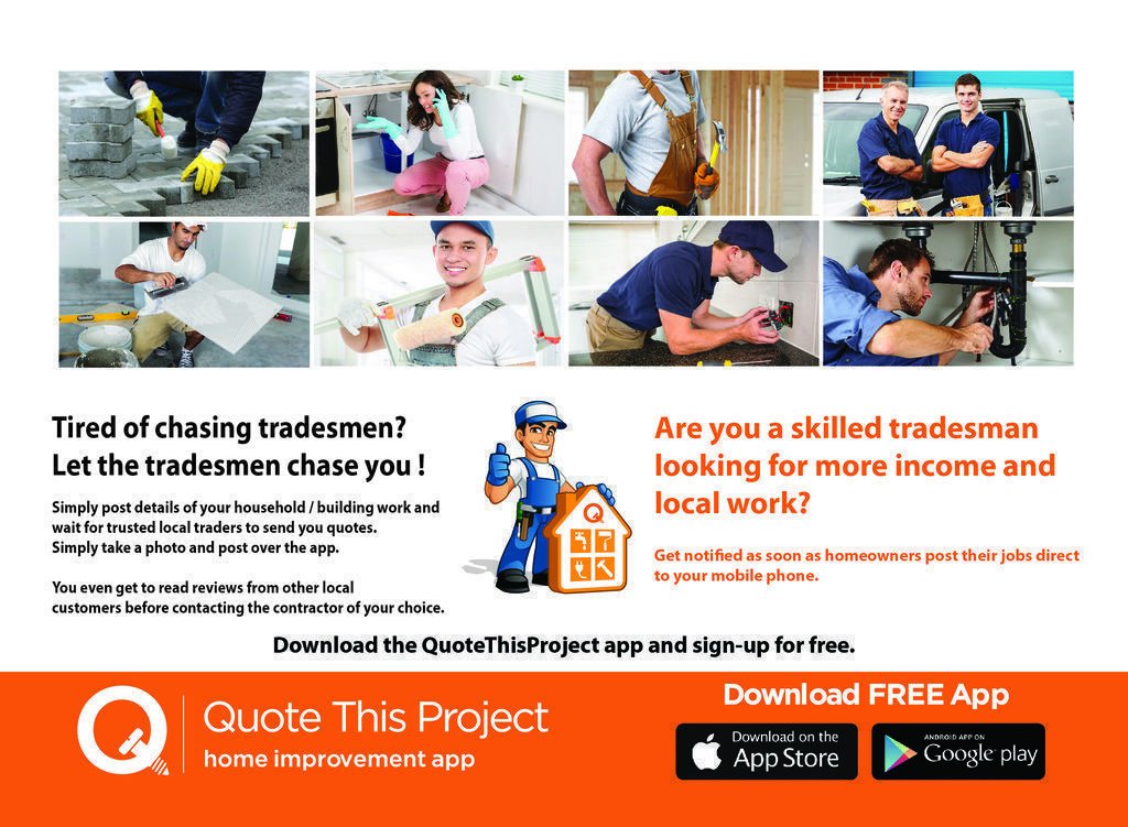 QTP_APP_USA's tweet photo. Waiting 2-4 business days for a #repair is not always possible! #QuoteThisProject is the #app you need. Download the app, fill out a contractor profile, and get notified of projects in your area. https://t.co/hWQnPA7hvh

#homeimprovements #homerenovation #repair #design #NYC https://t.co/bDWgQrfsGh