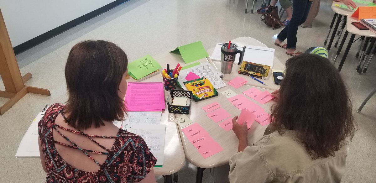 DrLeeBull's tweet photo. Are these teachers sleeping late? No!! They are diving into @AplusCR #E3Training!! This is what teachers do during their "break" - prepare for next school year! Collaboration, conversation, and connotative diction led an early morning lesson! #ExpectMore19 https://t.co/nTP8GvSBa8