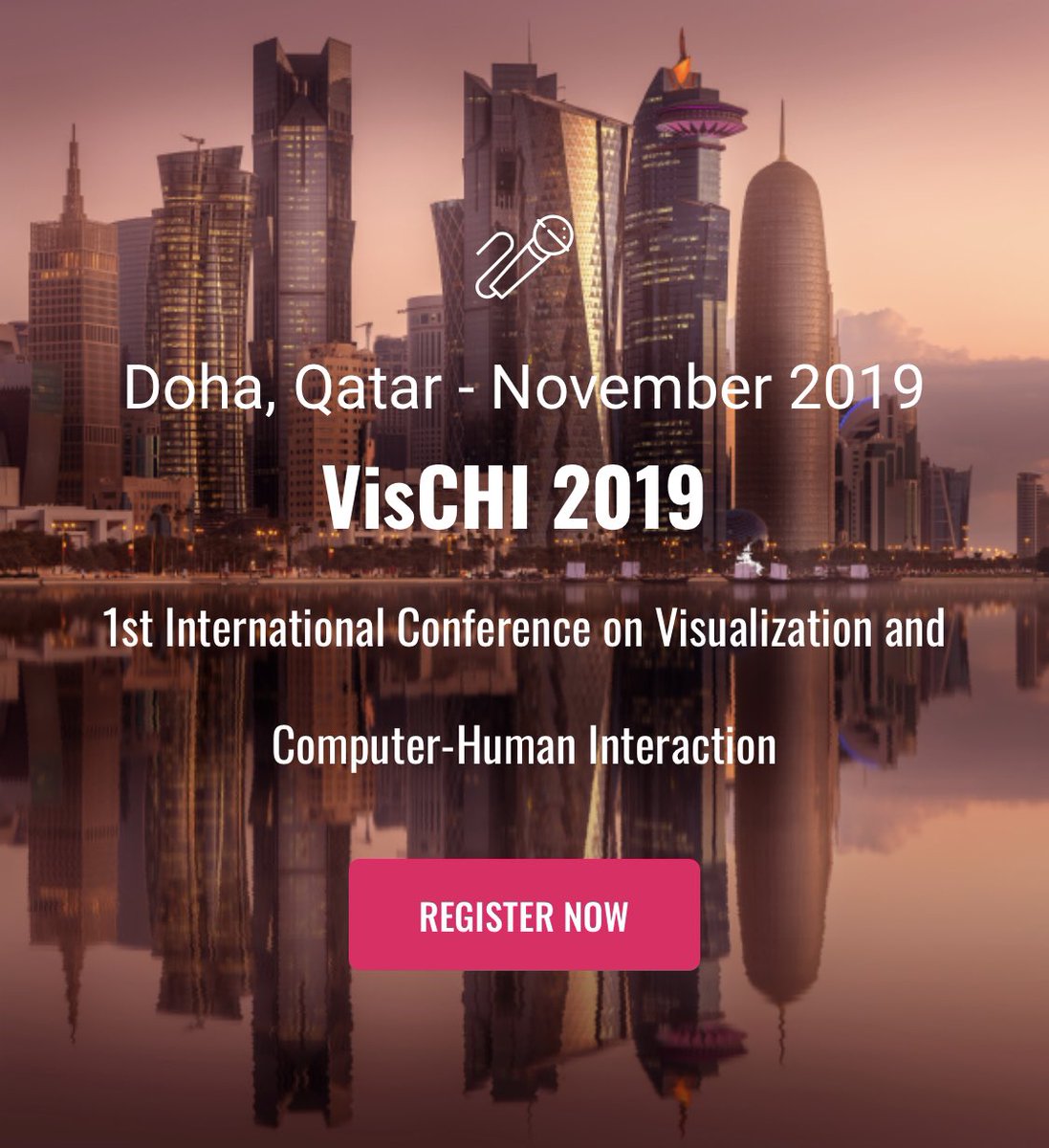 VisCHI__'s tweet photo. We are happy to announce that the 1st VisCHI @VisCHI__ conference on #dataviz, #visualization, #hci, and #UserExperience in the region will take place in Doha, Qatar, on Nov 25-26, 2019. See our call for posters and demos: https://t.co/vpJkXQ00Oc https://t.co/4d9UhZOdbB