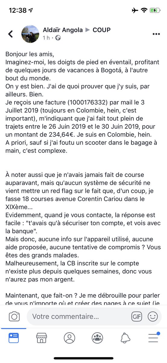 kingbaja1975's tweet photo. Un ami à moi a quelques soucis avec @COUP_Paris. Si vous pouvez liker/rt pour aider à faire entendre sa voix car l’histoire est folle. Il vit en colombie lol et coup veut rien entendre https://t.co/HfvBeUaB3r