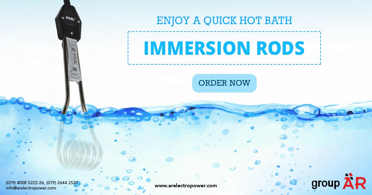 ARElectro_Power's tweet photo. Have several washrooms in your house? Use the best Immersion Rods instead of fitting geysers.
Order Now.
Contact at 9924967673 for Bulk Orders.
https://t.co/2r3mRnzmZF https://t.co/en09VncpFz
