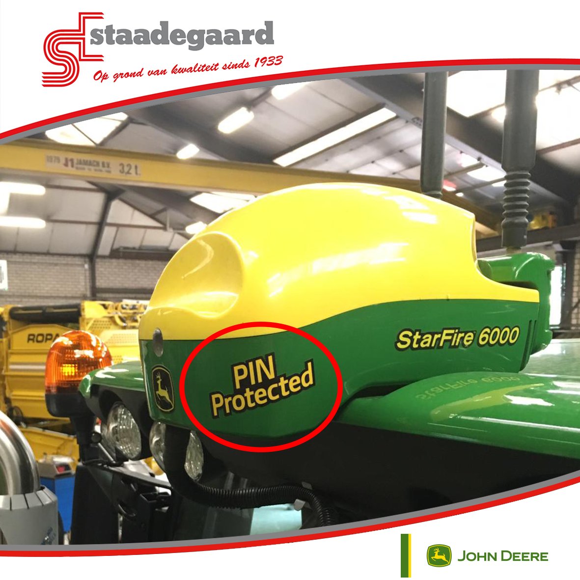 staadegaard's tweet photo. Om de aanhoudende GPS diefstallen tegen te gaan, is de nieuwe generatie GPS apparatuur te beveiligen met een PIN-code. #gps #protectie #diefstal #johndeere

Lees meer: https://t.co/Mgw8K0Fq8q https://t.co/e9LoT0X6p1