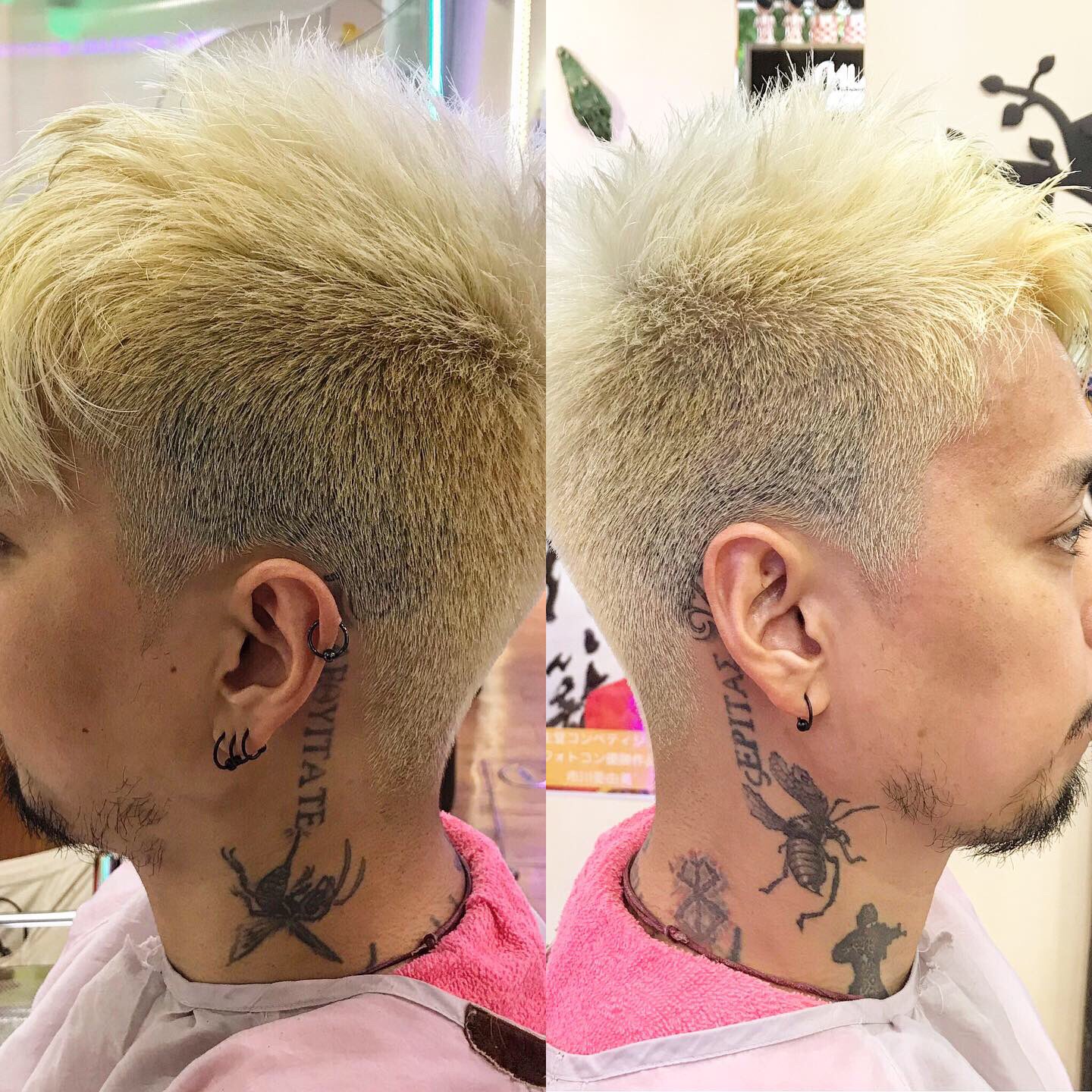 刺青師 彫写楽 Tattooist Gappi Al Twitter 髪が明るいと頭のタトゥーは透けるのか 同じ長さの実験で染めた結果 染めた方が見えにくくなる不思議 あと4回目のブリーチは タトゥー入れるより痛い 笑 いつもありがとうございます Newhair Color