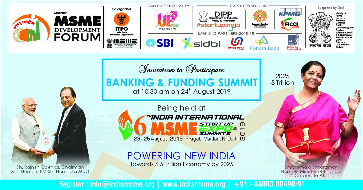 msmeindiaforum's tweet photo. #ModiSarkar2 #msmedf #6thexpo2019
1st BUDGET 2019 BY SMT. NIRMALA SITHARAMAN
HON'BLE MINISTER OF FINANCE & CORPORATE AFFAIRS https://t.co/oZ0cQWm9uH