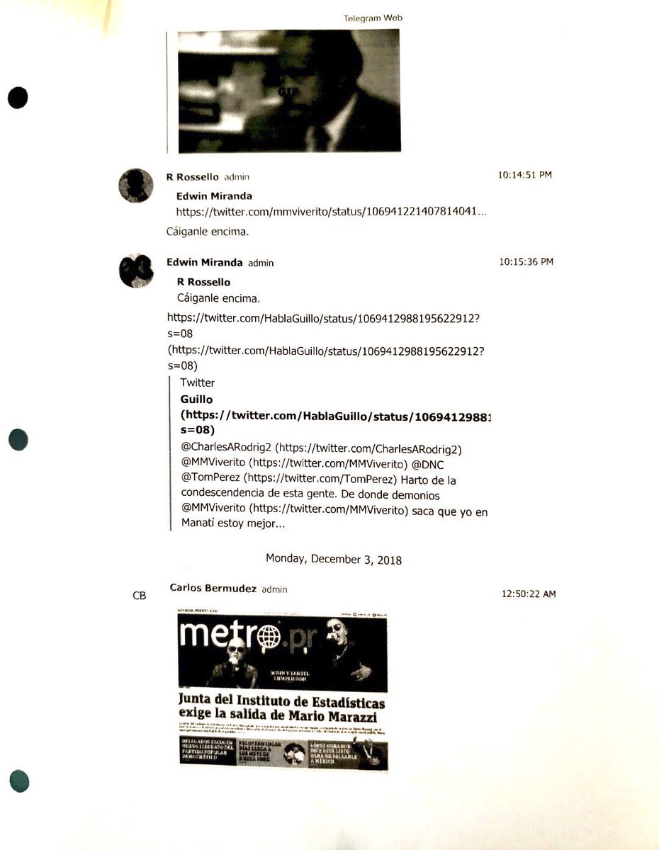 RobbyCortes's tweet photo. “Mis expresiones autorizadas: Dear Oversight Board- Go f*** yourself. Sincerely, R2”.... Revelan nuevas filtraciones del chat de Telegram del gobernador @ricardorossello y su grupo íntimo. (via @SRCSandra) #PuertoRico #TelegramGate https://t.co/UlOORJFVOG https://t.co/sfsYsSlunG
