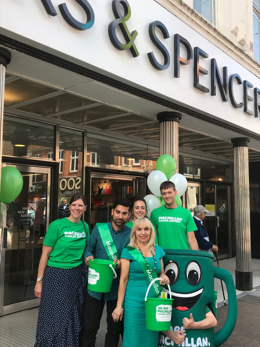 emma_heley's tweet photo. And yet another member of the public in #Kingston has thanked @macmillancancer #MacTakeover #Collectors for the fantastic support she received. Thank you to the wonderful @marksandspencer team representing @MacmillanLondon today #MacmillanTakeover #MacTakeover. https://t.co/nT95uxOgW3