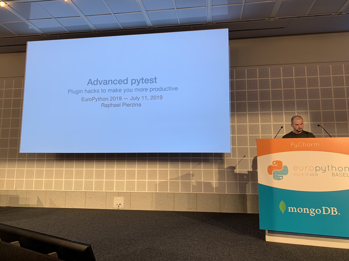 Dougal Matthews (@d0ugal) on Twitter photo Time to advance my pytesting #EuroPython Time to advance my pytesting #EuroPython