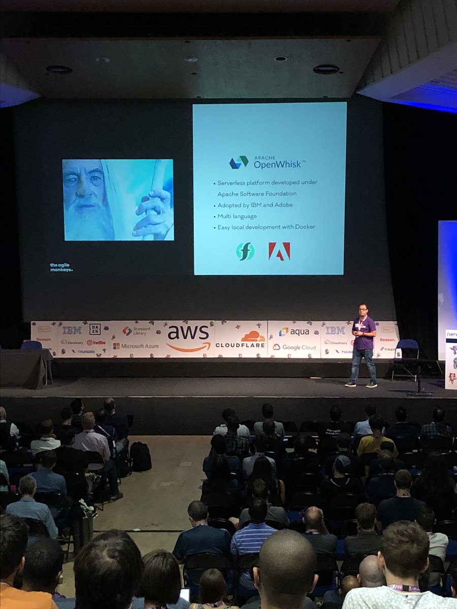 slszone's tweet image. .@rdiaz82 reminding us @ApacheOpenWhisk still doesn’t get enough love for pioneering conductor actions in his serverlessdaysLDN 2019 talk. Big fan of the engaging storytelling, friendly graphics and great talk. Top job! #serverlessLDN