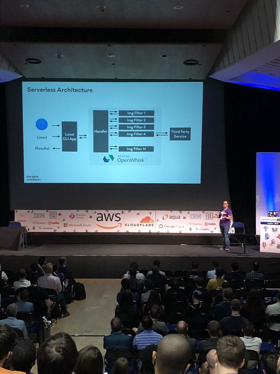 slszone's tweet image. .@rdiaz82 reminding us @ApacheOpenWhisk still doesn’t get enough love for pioneering conductor actions in his serverlessdaysLDN 2019 talk. Big fan of the engaging storytelling, friendly graphics and great talk. Top job! #serverlessLDN