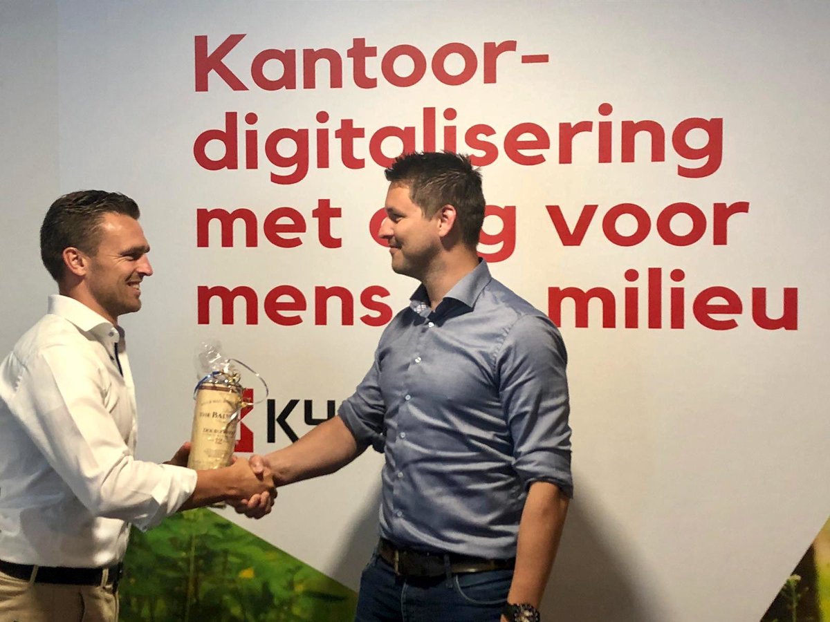 Dubbel feest! Stephan (rechts) is 5 jaar bij de zaak en <a href="/keesthout/">Kees Thoutenhoofd</a> (links) is vandaag jarig.