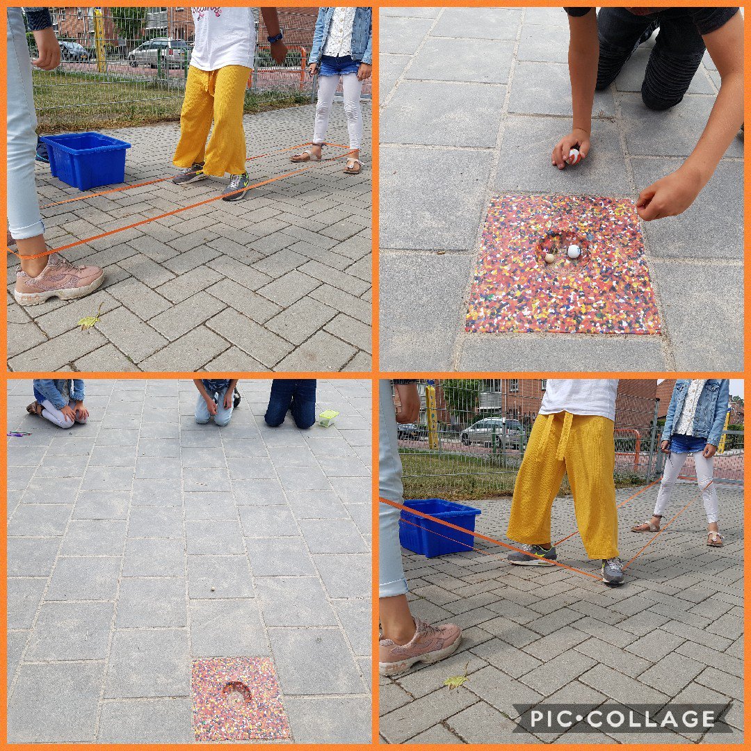 Gaaf zeg! Dit doet mij denken aan toen wij vroeger op het schoolplein speelden! Vandaag #buitenspelen in de #pauze met o.a. spelletjes van toen....en nu.... #knikkeren #winnen  #verliezen en #elastieken #plezier #samenspelen @BeweegWijs op #cbsdeenk <a href="/gembrummen/">Gemeente Brummen</a>