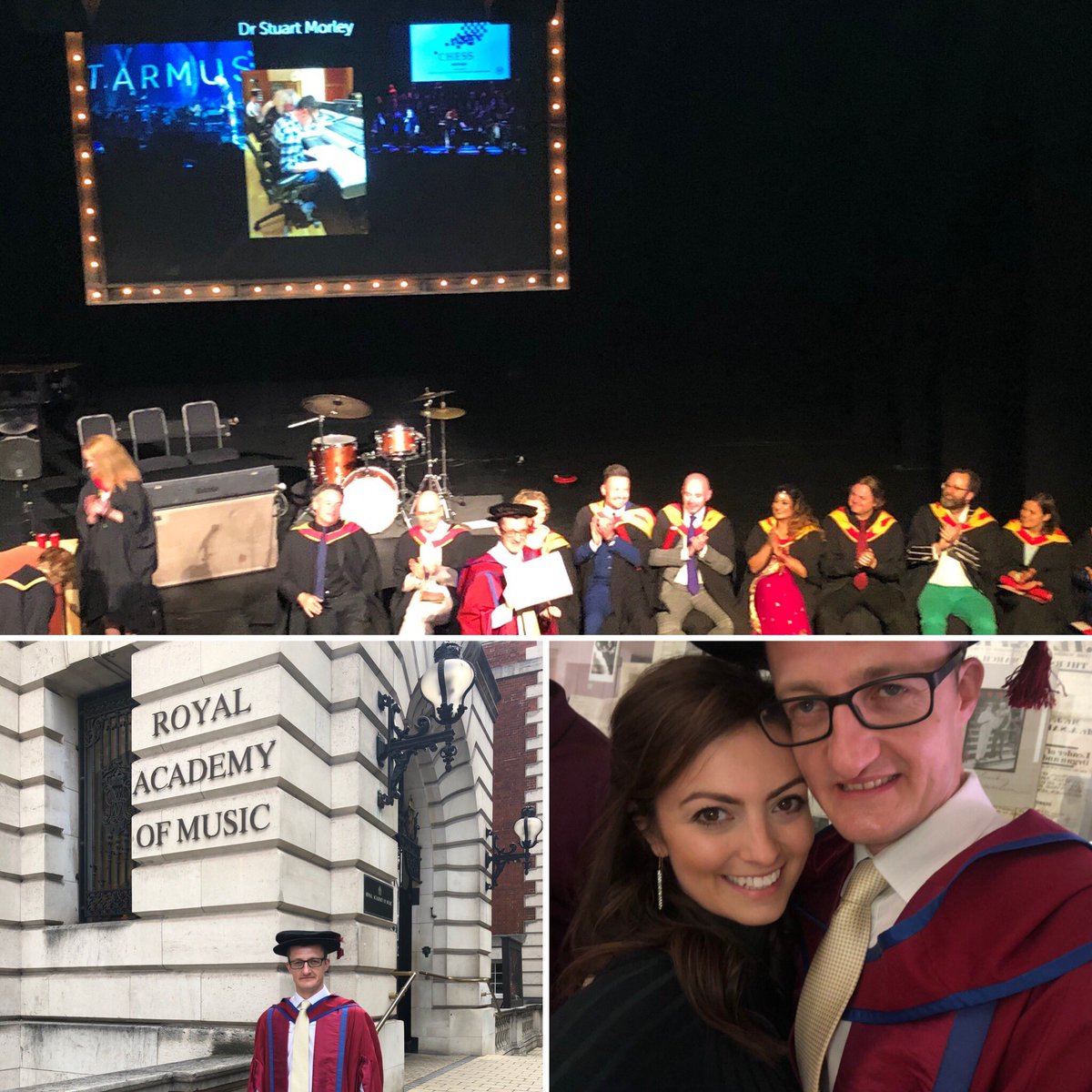 christiecrosson's tweet photo. Bursting with pride as my brilliant husband ⁦@StuartMorleyMD⁩ graduated with his doctorate from the ⁦@RoyalAcadMusic⁩ today! ❤️🎼 https://t.co/ICTKhDmDIm